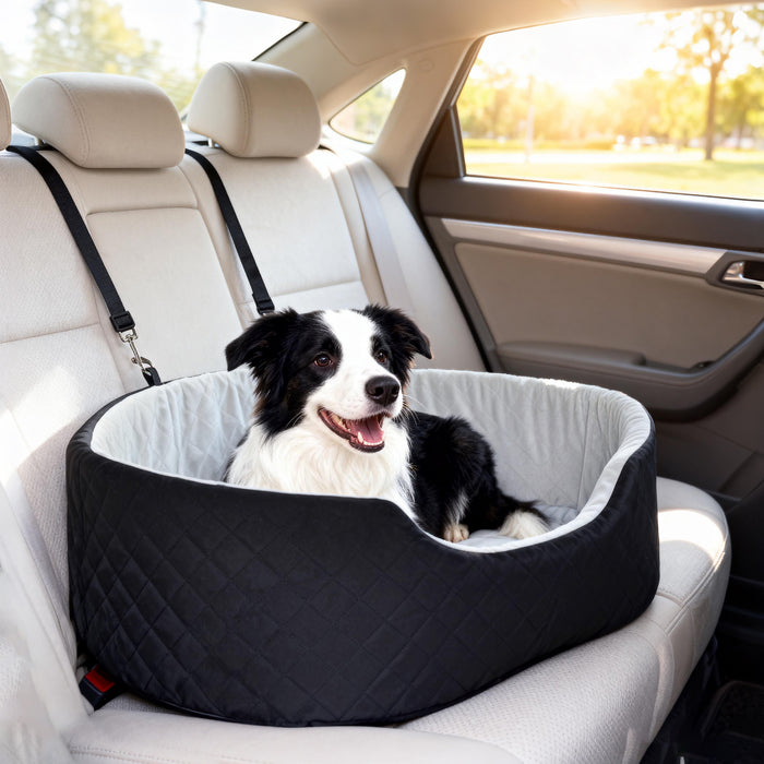 Siege Auto et Lit de Voyage pour Chiens de Petite et Moyenne Taille