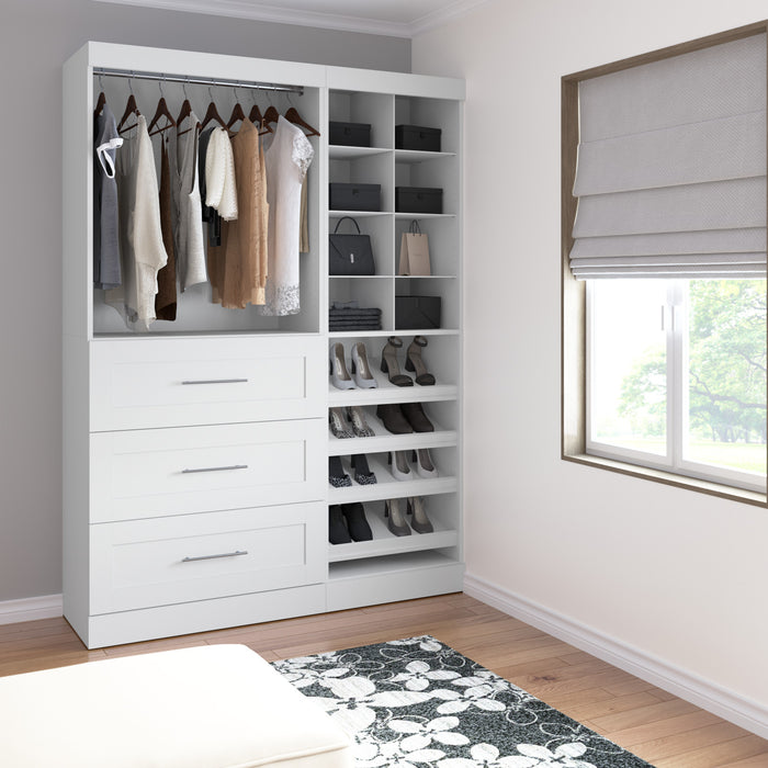 Système d’organisateur de garde-robe pour souliers Pur de Bestar de 61 po (L) - blanc