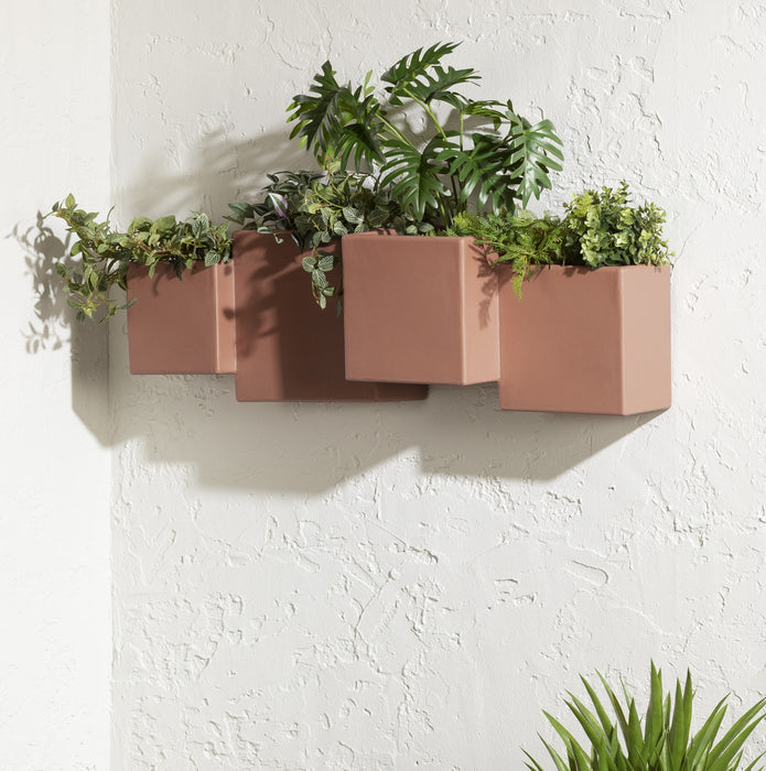 Ensemble 2 jardinières murales Dalya pour l'extérieur - Terra Cotta