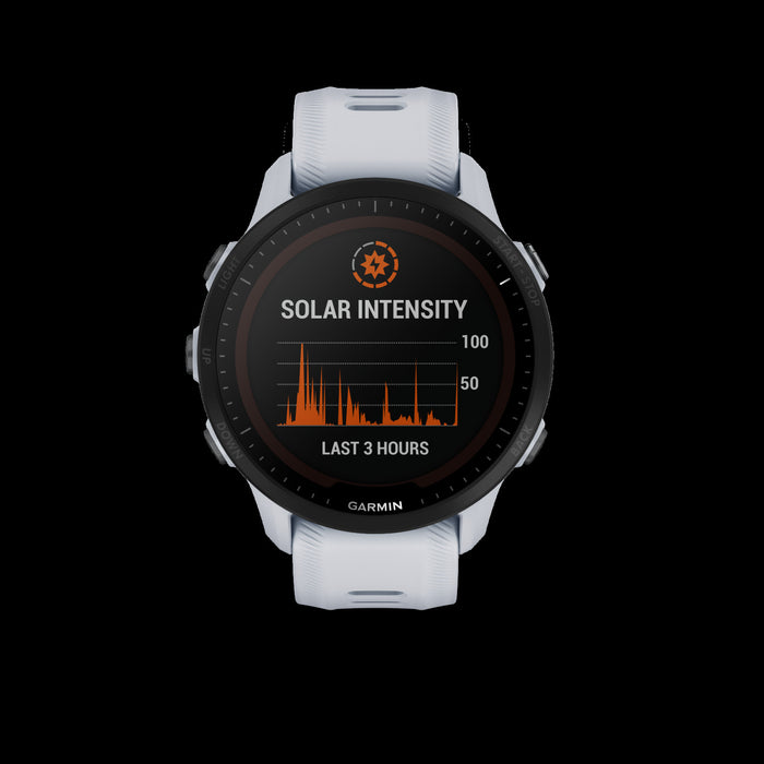Garmin Forerunner® 955 Solar Gps Montre Intelligente - Suivi De Fitness Avec Charge Solaire - Pierre Blanche