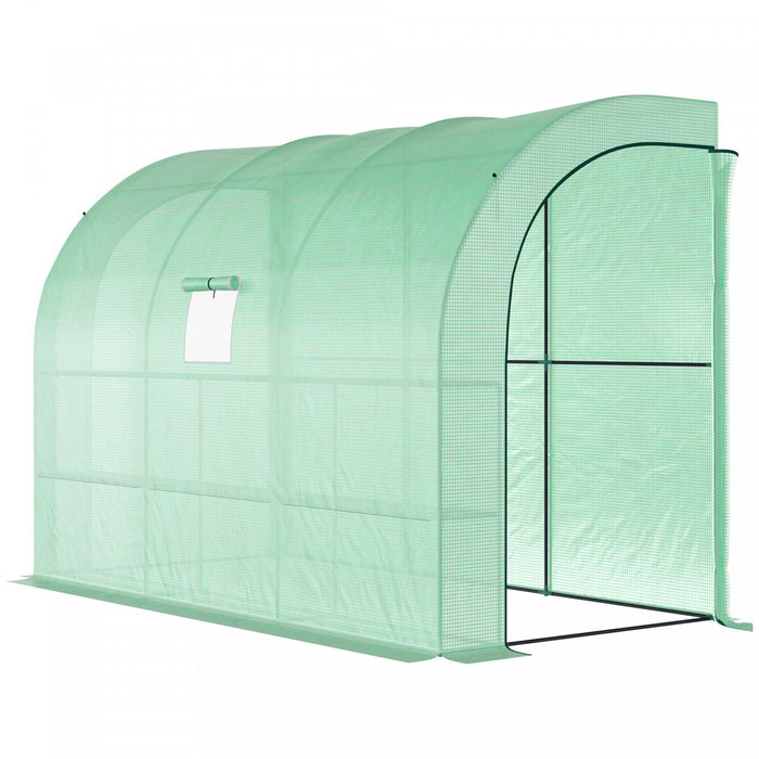 Outsunny Serre De Jardinage De Plain-pied Exterieure, Vert