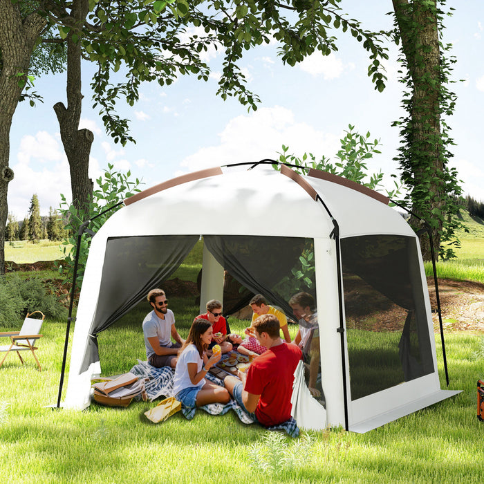 Outsunny Tente Moustiquaire, 10' X 10', Protection Uv50+, Blanc