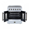 Galiano 30 Inch French Door Electric Range, 4 radiant burners, 4.32 cu.ft., White - FFSEL6917-30WHT | Cuisiniere electrique Galiano de 30 po avec portes francaises, 4 foyers, 4,32 pi³, blanc – FFSEL6917-30WHT