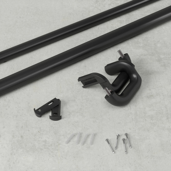  Tringle à rideaux coupe-lumière extensible Twilight de Umbra noir mat de 3/4 po - 66 po à 144 po