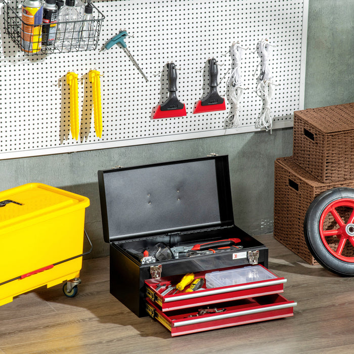 Durhand Boite A Outils En Metal, Coffre A Outils Portable Avec Tiroirs