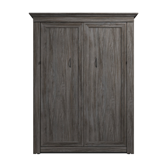 Lit double escamotable Versatile de Bestar de 66 po (L) - gris noyer