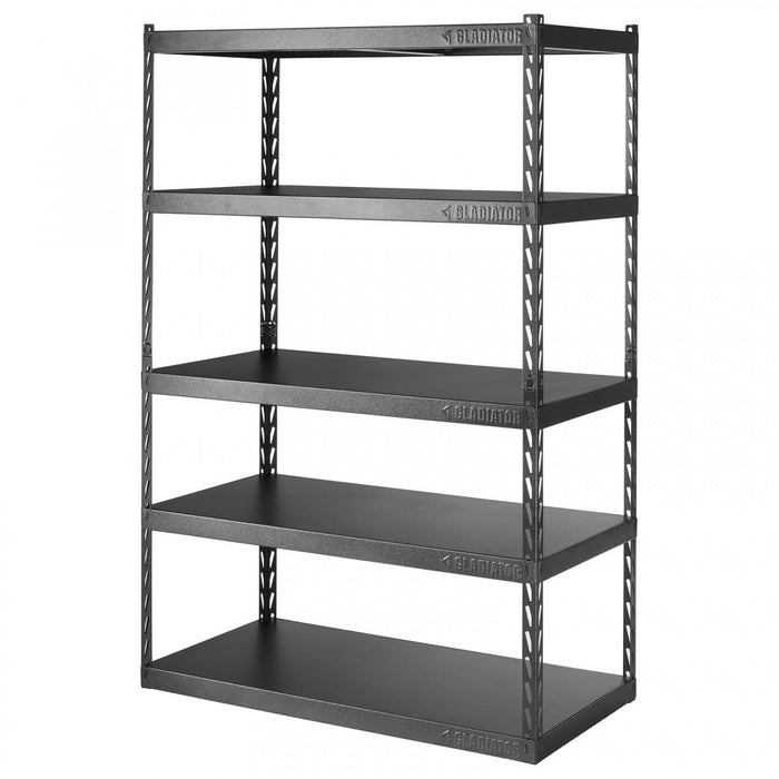 Étagère EZ Connect de 48 po de largeur à 5 tablettes de 24 po de profondeur de Gladiator - granite martelé