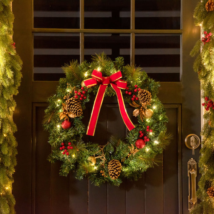 Homcom Guirlandes Floral De Noel