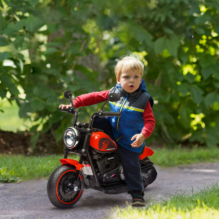 Aosom Moto Electrique Pour Enfants, 6 V, Demarrage A Un Seul Bouton, Rouge