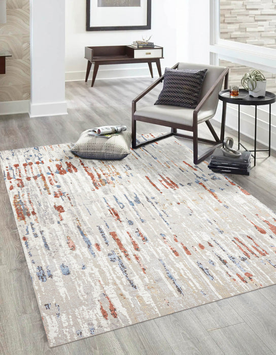 Tapis Contemporain/Moderne Juniper 5'0\" x 8'0\" en Ivoire