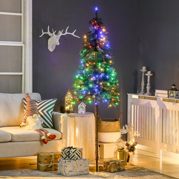 Homcom Sapin De Noel Artificiel 6' Enneige Avec Lumieres Led