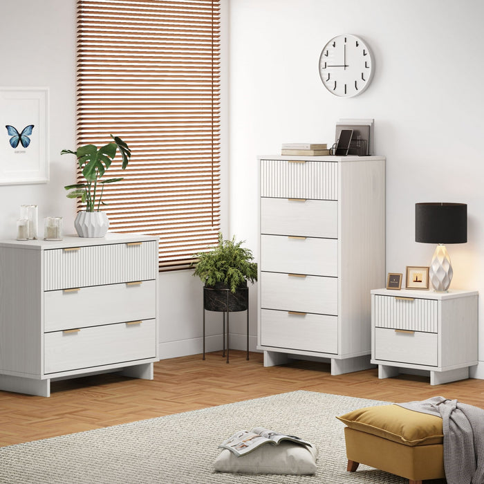 Ensemble de commode moderne Granville 3 pieces en blanc