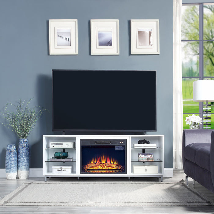 Foyer electrique moderne Brighton 2 pieces en noir et blanc