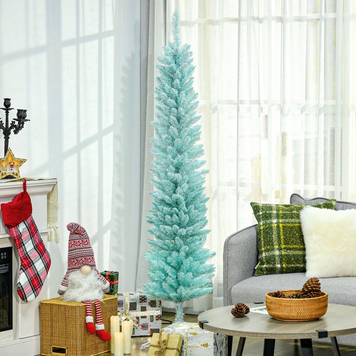Homcom Arbre De Noel Artificiel Fin De 6pi, Bleu Degrade