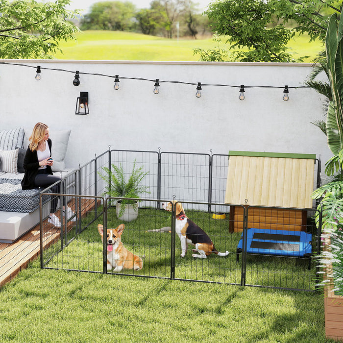 Parc pour chien a 16 panneaux, 31.5\" H, pour moyens chiens