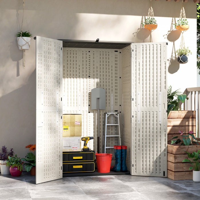Outsunny Armoire De Rangement De 368 Gallons Avec Portes Verrouillables