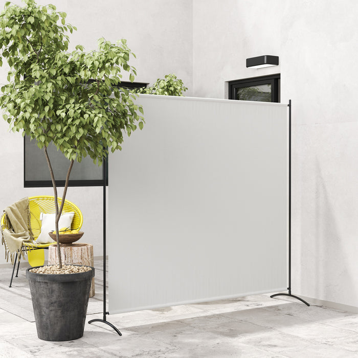 Outsunny Ecran De Confidentialite A Panneau Unique Uv30+, Beige