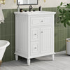 Vivo 24 Inch Single Sink Bathroom Vanity with Flip Drawer and Solid Wood Legs, White | Vivo Meuble-Lavabo Simple 24 po avec Tiroir Bascule et Pieds en Bois Massif, Blanc