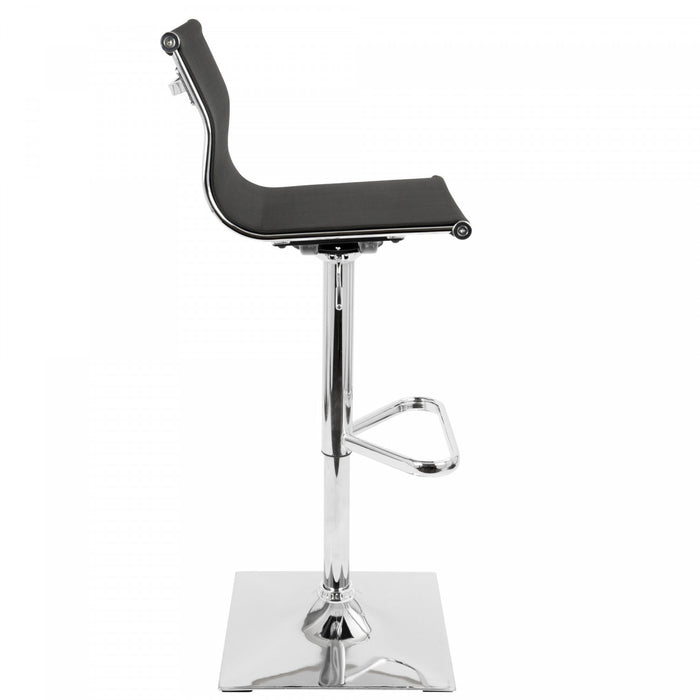 Tabouret bar pivotant réglable contemporain Mirage en tissu - noir