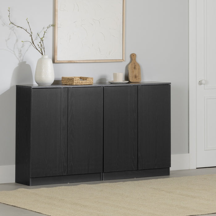  Ensemble de 2 buffets Arum avec 2 portes - chêne noir