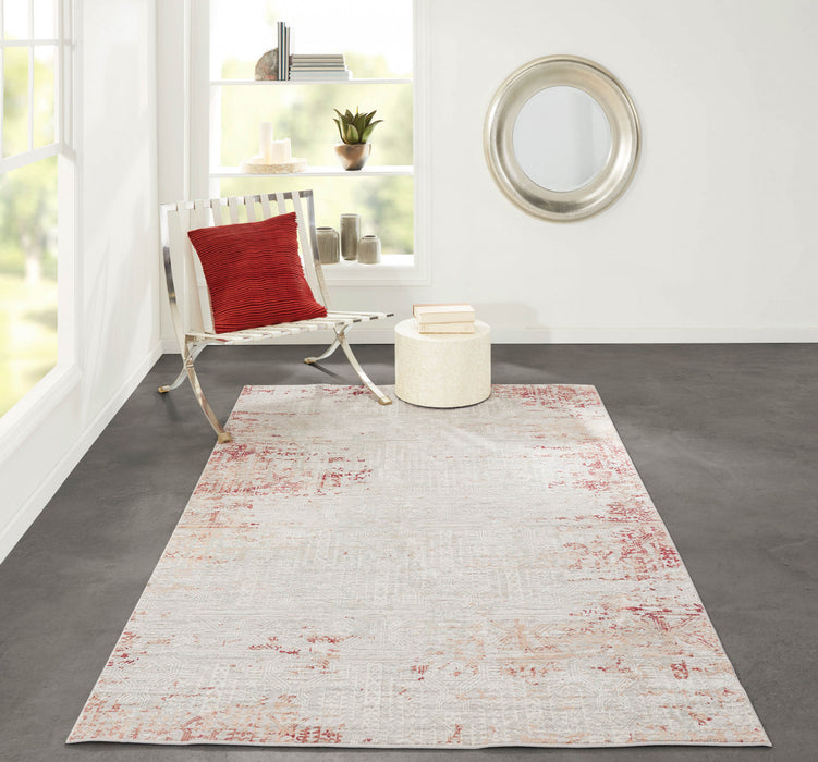 Tapis Traditionnel Amber 7'9\" x 9'10\" en Rouge