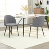HOMCOM Dining Chairs Set of 2, Mid-Back Velvet-touch Upholstery Side Chair