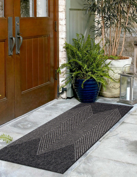 Tapis Contemporain Raven 2'0\" x 6'0\" en Gris