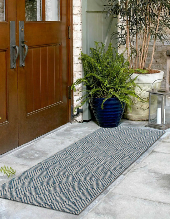 Tapis Contemporain Laura 2'0\" x 10'0\" en Bleu