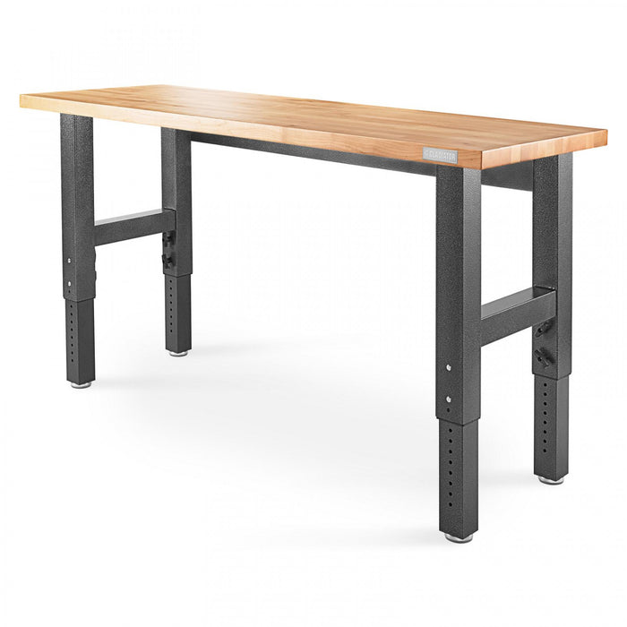 Établi de 6 pi à hauteur réglable en bois franc de Gladiator - granite martelé
