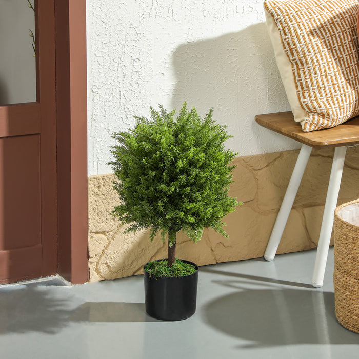 HOMCOM Plantes Artificielles, Plantes Decoratives pour la Maison, Vert