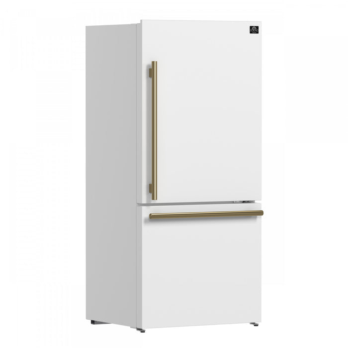 Refrigerateur Milano Espresso de 31 po avec congelateur inferieur, blanc, 17,2 pi³ – FFFFD1785-31WHT
