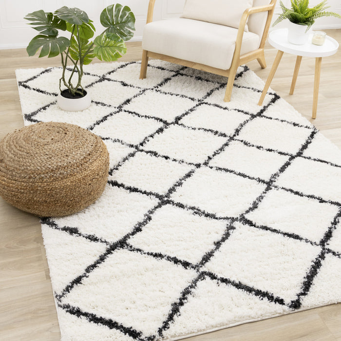 Carpette Taylor à motif de treillis pour l'intérieur - 6 pi 7 po x 9 pi 6 po