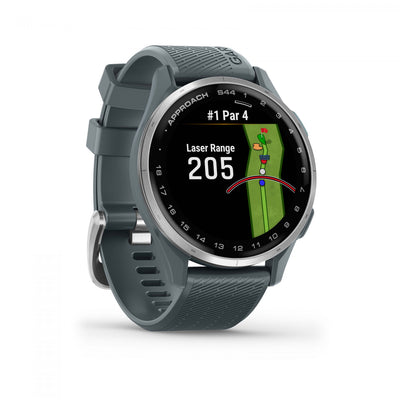 Garmin Approach S44 Amoled Golf Smartwatch - Gps, 43,000 Preloaded Courses | Silver Aluminum Bezel W|Montre Connectee De Golf Garmin Approach S44 Amoled - Gps, 43 000 Parcours Precharges | Lunette En A