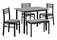 Ensemble de salle à manger 5 pièces de style moderne contemporain pour la cuisine avec petite table