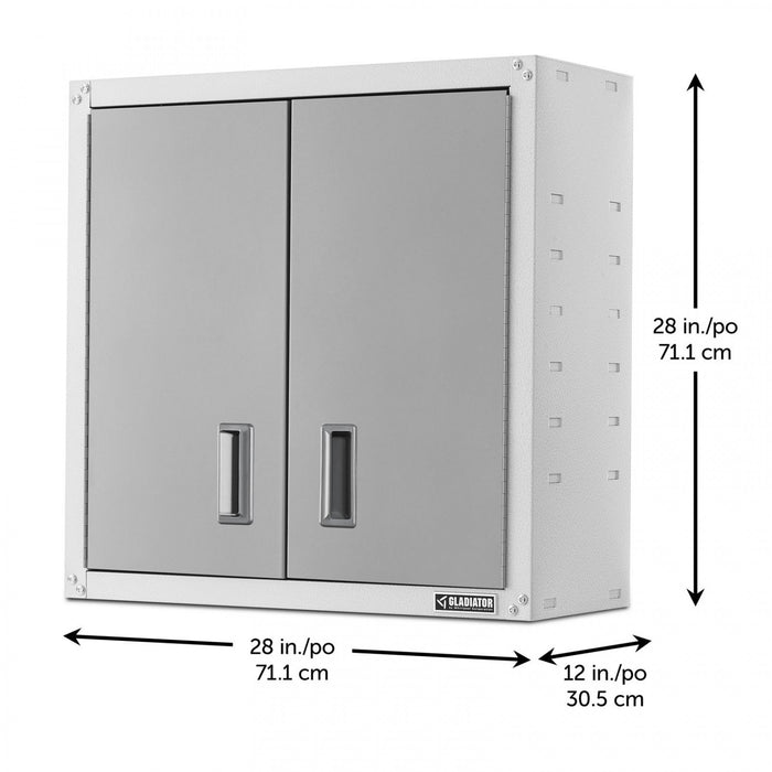 Armoire murale GearBox à portes pleine grandeur de Gladiator - ardoise grise