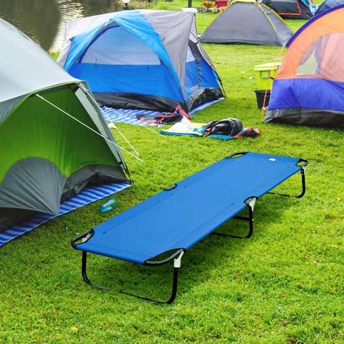 Lit De Camping Pliant Outsunny Pour Adultes Lit De Couchage Exterieur Portable