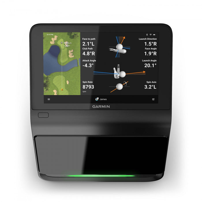 Garmin Approach R50 Moniteur De Lancement De Golf Premium - Ecran Tactile Couleur 10” Simulateur D'entraineur De Tir, Plus De 43 000 Parcours Precharges, Suivi De La Vitesse De La Balle, Angle De Lancement, Taux De Rotation, Axe De Rotation +