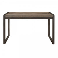  Bureau De Travail Basset En Faux Bois Et Metal Gris Fonce