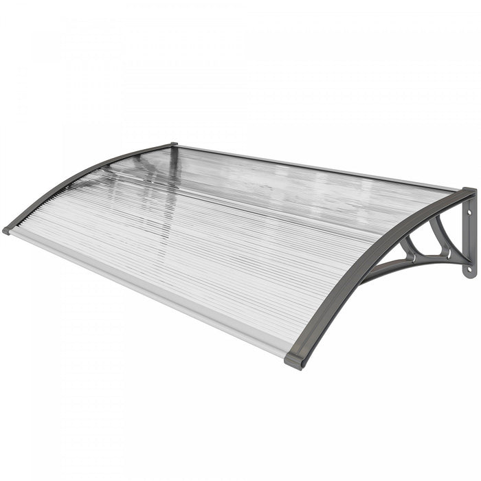 Outsunny Marquise fenetre et porte, abri solaire, transparent