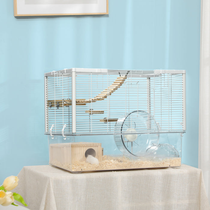 Cage A Hamster Avec Fond Profond, Rampe, Roue D'exercice