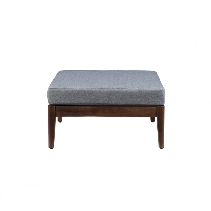Pouf de terrasse Summerlyn en tissu pour l’intérieur et l’extérieur - noyer