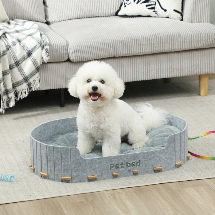 Lit pour Chien et Chat avec Bords et Coussin Amovible Lavable