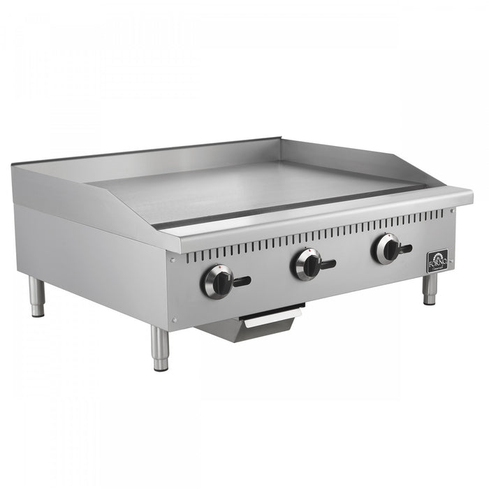 Plaque de cuisson a gaz Commerciale de 36 pouces, 3 bruleurs, 90 000 BTU, acier inoxydable - FCMGG0055-36