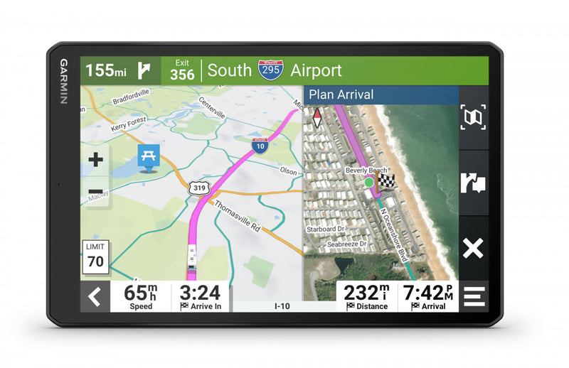 Garmin Rv 1095, Gps Navigateur Rv 10\" - Itineraires Personnalises Et Avertissements Routiers Avec Ecran Ips Large De 10\"