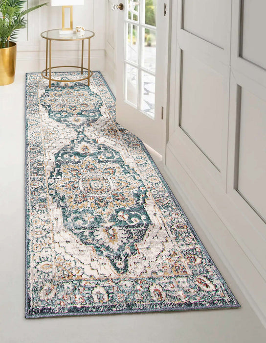 Carpette Legacy bleu sarcelle - 2 pi 8 po x 8 pi 2 po