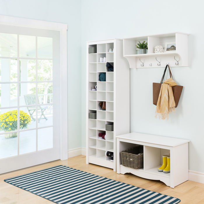 Support de rangement pour 36 paires de chaussures - blanc