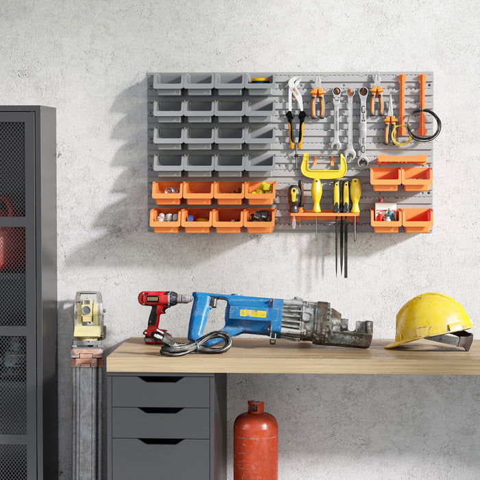 Durhand Kit De Support Pour Bacs De Rangement 44pc, Panneau Perfore