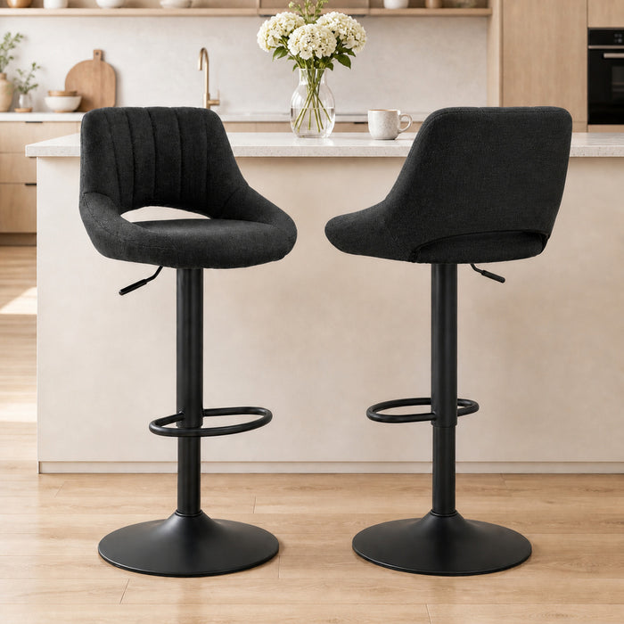 HOMCOM Tabourets de bar, chaises de bar pivotantes a hauteur reglable