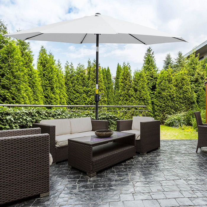 Outsunny Parasol De Marche Outsunny 10' X 8' Avec Manivelle Et Inclinaison