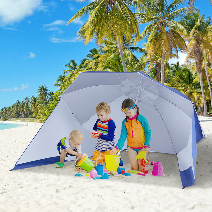 Outsunny Parasol Bleu